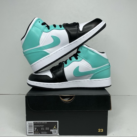 Nike Air Jordan 1 Retro Mid GS “Tropical Teal” NEW - Picture 3 of 4